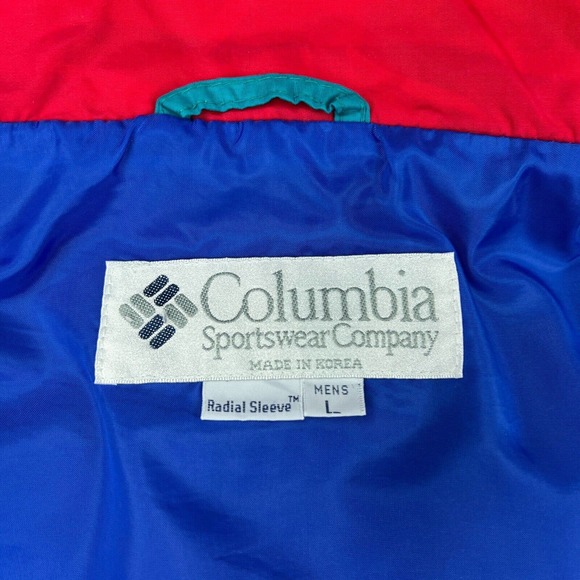 VTG Columbia Jacket Mens‎ Large Red Blue Whirlibird 3 in 1 Coat Down Insulated - Picture 3 of 16